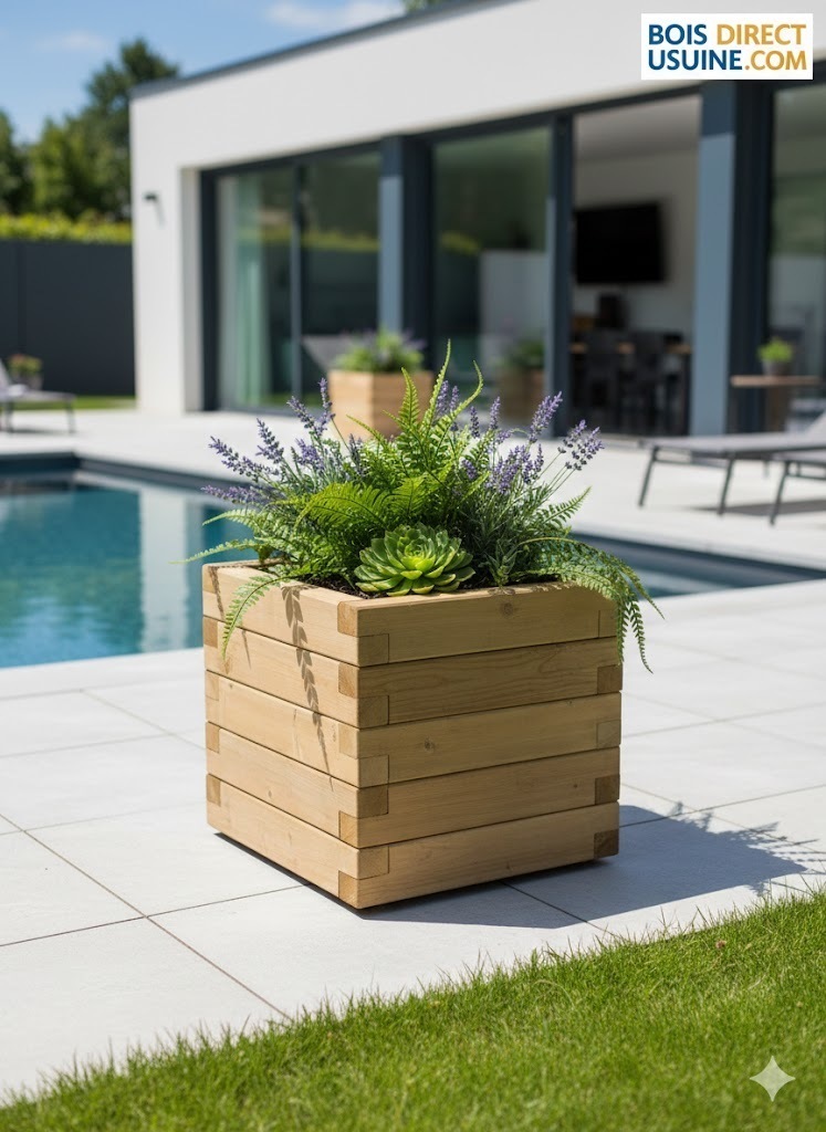 Maison Exclusive - Jardinera Madera Maciza De Pino Gris 40x40x78 Cm