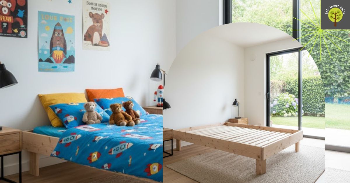 Lit en bois massif T2