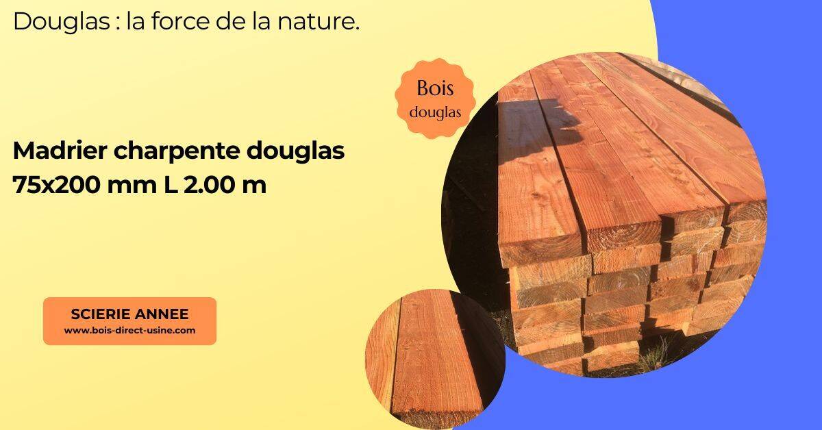 Madrier douglas 75x200.