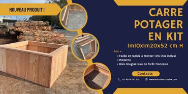 Carré potager DOUGLAS 110x120...