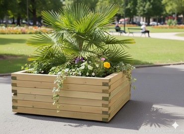 Jardinière 120x120cm Hauteur 49cm (1)