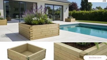 Jardinière 80x80cm Hauteur 49cm T