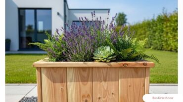 Jardinière douglas 80x60cm Hauteur 40cm T