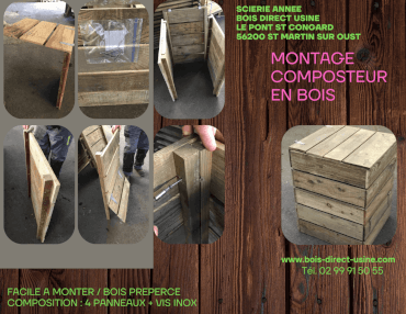 Montage composteur en bois