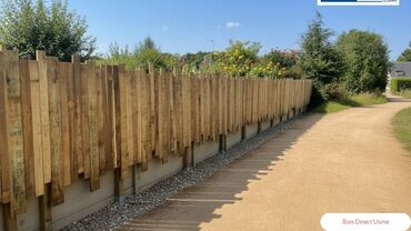 PACK Palissade Bois en PIN - pose DROITE