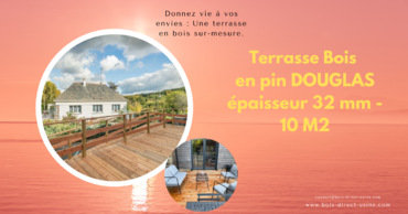 Pack terrasse douglas 10m2  32mm