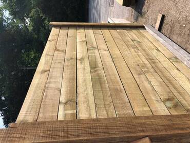 Palissade Bois PIN traitée autoclave classe 4 - Pose en AJOURE - L 10.00ml x H 2.00ml (27mm) - (Photo Annexe 1)