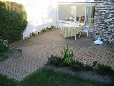 Terrasse Bois avec lames rainurées